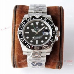 AAA Replica Rolex GMT Master II Black Ceramic Jubilee Watch VR-Factory 3186 Movement
