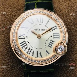 Swiss Copy Cartier Ballon Bleu De Lady Watch Rose Gold Diamond