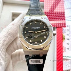 Buy Replica Audemars Piguet Royal oak Jumbo Yoshida Watch Black Leather Strap