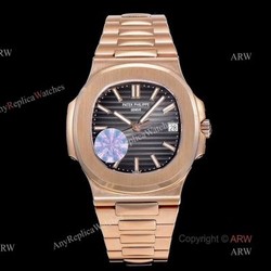 (GR) V2 Version  5711 Patek Philippe Nautilus Rose Gold Grey Dial Swiss Clone Watches