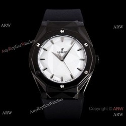 High Quality Hublot Sang Bleu White Dial Black Case Watch