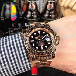 Rolex Submariner Engraving Rose Gold Watches  Buy Replica