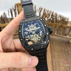 AAA Copy Richard Mille Bubba Watson RM38-01 Watch All Black Diamond