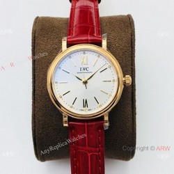 New! Swiss Replica IWC Portofino Swiss 9015 Rose Gold Watch Ladies