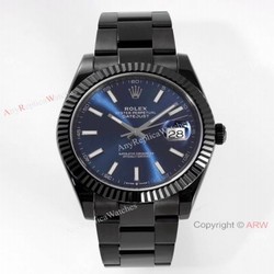 VR-Factory 1:1 Best Replica Rolex Datejust II Watch Black Venom Blue Dial