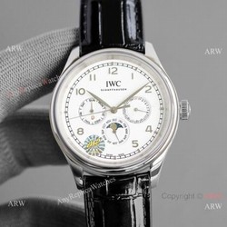Swiss IWC Portugieser Perpetual Calendar Luxury Replica Watch Black and White