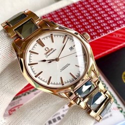 Low Price Omega Seamaster Rose Gold Watch Men Size