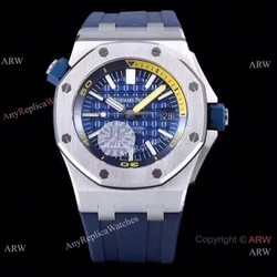 JF Factory V8 1:1 Best Audemars Piguet Divers Copy Watch Blue Dial