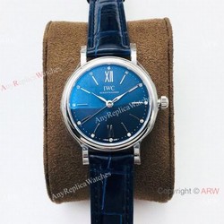 New! AAA Replica IWC Portofino Lady 34mm Watch Swiss 9015 Blue Dial