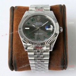 VR-Factory Rolex Datejust II 41mm Stainless Steel Jubilee Green Roman