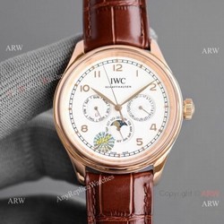 Swiss Replica IWC Portugieser Perpetual Calendar Rose Gold Watch 2020 New