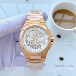 Wholesale Copy IWC Aquatimer Rose Gold Skeleton Dial Watches