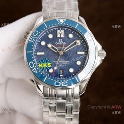 New! Omega Diver 300m James Bond Limited Edition Watches Blue Dial Stainless Steel