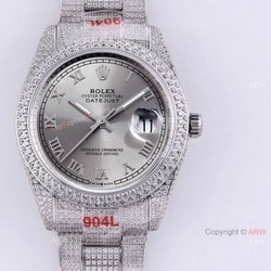 Diamond Rolex Datejust 41 For Men High End Replica Watches