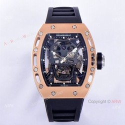 JB Factory Richard Mille RM 52-01 Skull Tourbillon Watch Rose Gold High Copy