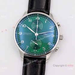 Swiss Replica IWC Schaffhausen Portugieser Green Dial Men Watch ZF Factory
