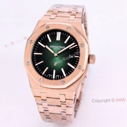 New Audemars Piguet Royal Oak 41 Rose Gold Green Dial Knockoff Watch Automatic