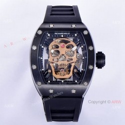 JB Factory Richard Mille Skull Watch RM52-01 Tourbillon Dial Best Copy