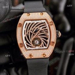 Rose Gold Richard Mille RM 51-02 Tourbillon Diamond Twister Knockoff Watch