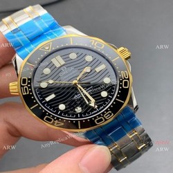VS Factory Omega Seamaster Diver 300m VS 8800 Watch Two Tone Black Dial