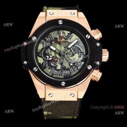 Japan Grade Copy Hublot Big Bang VK Chronograph Watch Rose Gold Black Dial
