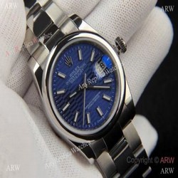 Clone Rolex Datejust 2021 Blue Exotic dial Oyster Watch Timeless style