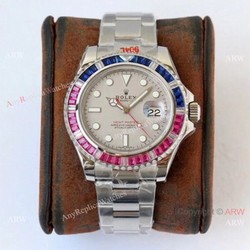 (ROF) 1:1 Best Replica Rolex Yacht-Master Rainbow 40mmWatch  Custom Edition