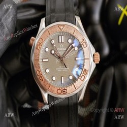 2021 New! Omega Seamaster Nekton Watch Rubber Strap Two Tone Rose Gold