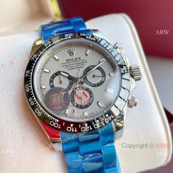 Best Quality Rolex Daytona 43mm Watch SS Black Dial Black Subdials