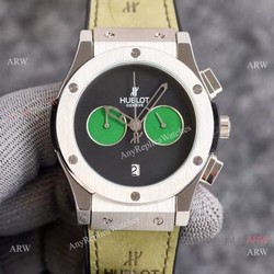 2021 New Copy Hublot Classic Fusion 43mm Watch Onyx Dial Green Subdials
