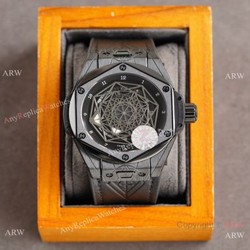 Z Factory Swiss Copy Hublot Sang Bleu Citizen Watch 45mm Solid Black