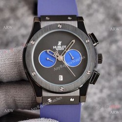 2021 New Copy Hublot Classic Fusion Black Case Onyx Dial Watch 43mm