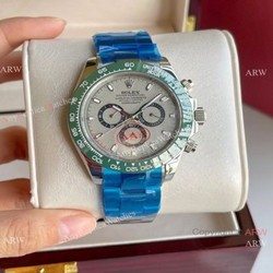 Rolex Comograph Daytona 43MM Watch Stainless Steel Green Ceramic Bezel