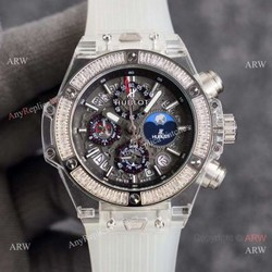 2021 Replica Hublot Big Bang Unico Sapphire Watch Diamond Bezel 45mm