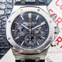 Grade 1A Swiss Copy Audemars Piguet Royal Oak ETA7750 Black Chronograph Watch 41mm for Men