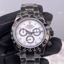 New! Swiss Copy Rolex Daytona 7750 Black Steel Panda Face Watch