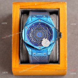 Z Factory Swiss Copy Hublot Sang Bleu 45mm Watch Blue Case Citizen Automatic