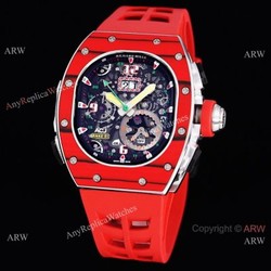 Red Richard Mille Tourbillon Watch Rm 62-01 High End Replica For Men