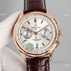 JH Factory Swiss Breitling Premier B01 Chronograph Watches Asia7750 Rose Gold