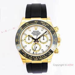 (EW) Swiss Copy Rolex Cosmograph Daytona 7750 White Dial Ceramic Bezel Watch 40mm for Men