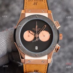 2021 New Copy Hublot Classic Fusion Onyx Dial Rose Gold Watch 43mm
