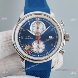New Replica IWC Portugieser Yacht Club Chronograph Cal89361 Blue Dial Watch
