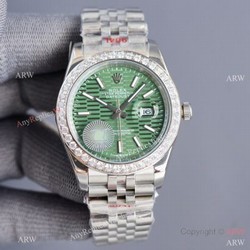 Swiss Quality Copy Rolex Datejust 41mm Watch Diamond Bezel Motif Dial Citizen 8215 Movement