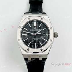 Best Quality Audemars Piguet Royal Oak Autoamtic Watch Black Leather Strap