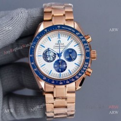 2021 New Omega Snoopy 50th anniversary Watch Rose Gold White Dial