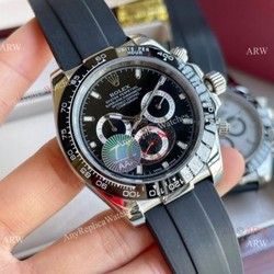 Rolex Comograph Daytona Replica Watch 43mm Oysterflex Rubber Strap