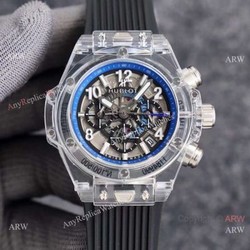 2021 New Hublot Unico Sapphire Chronograph Watch Blue Inner