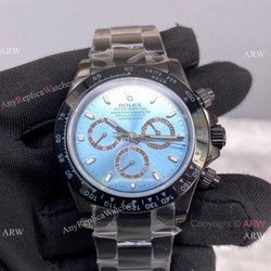 New! Swiss Copy Rolex Daytona Ice Blue 116506 Blacksteel Watch 7750 Chronograph