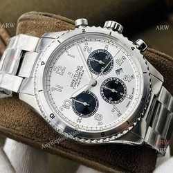2021 New! Swiss Replica Breitling Navitimer 08 Watch White Chronograph Dial Swiss 7750