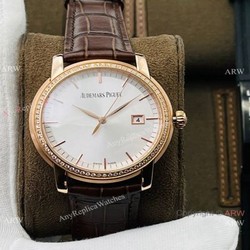 New 2021! Swiss Grade 1 Audemars Piguet Jules Audemars Rose Gold Diamond Watch 3120 Movement
